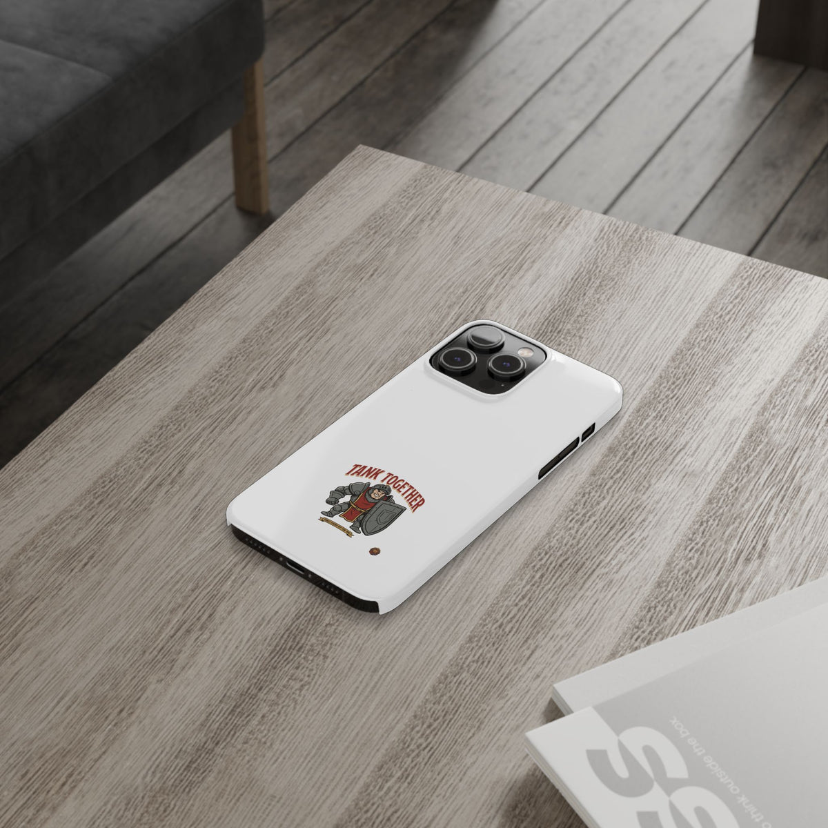 Slim Phone Case — "Tank Together" Medieval Tank Warrior Design