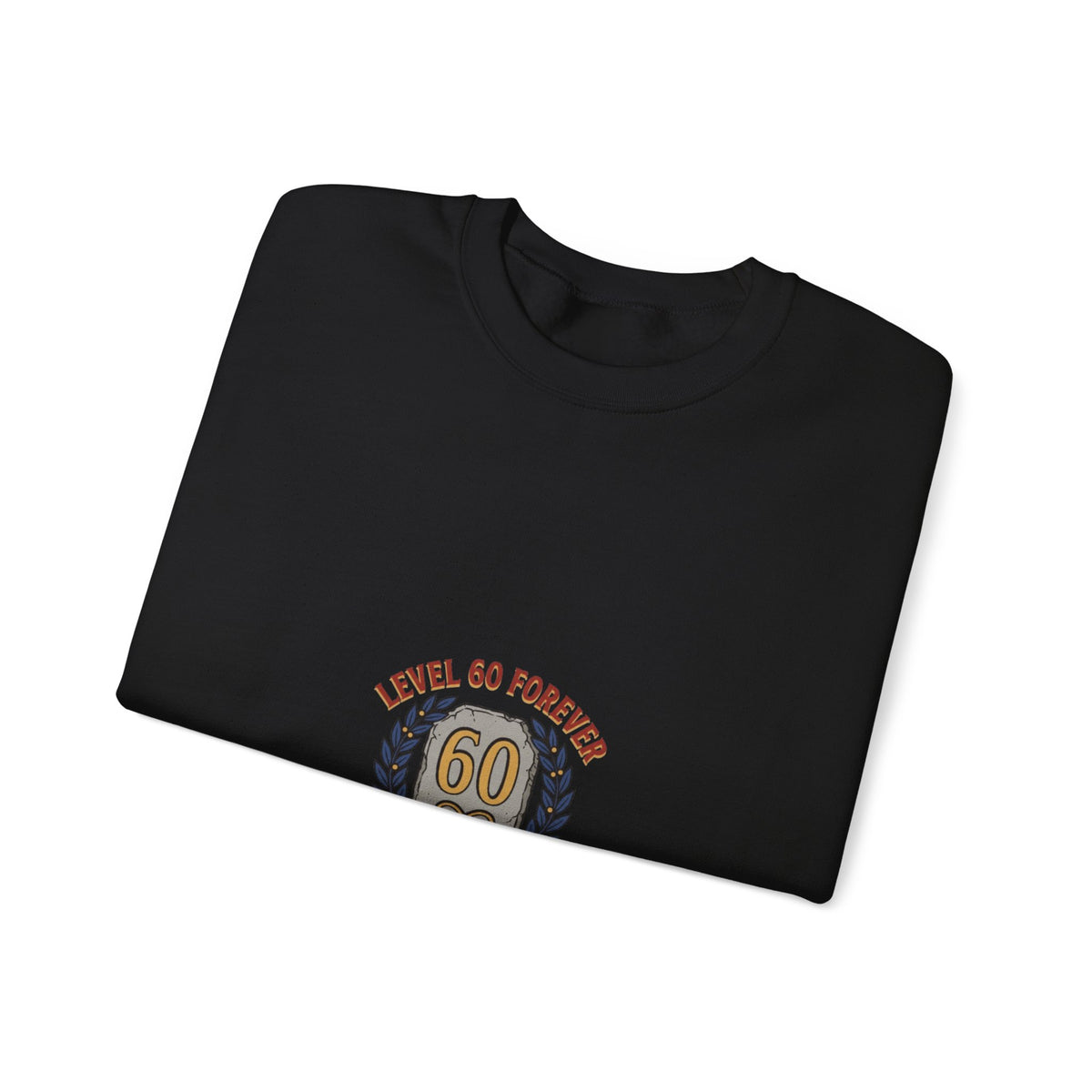 60th Birthday Crewneck Sweatshirt – "Level 60 Forever" Retro Badge