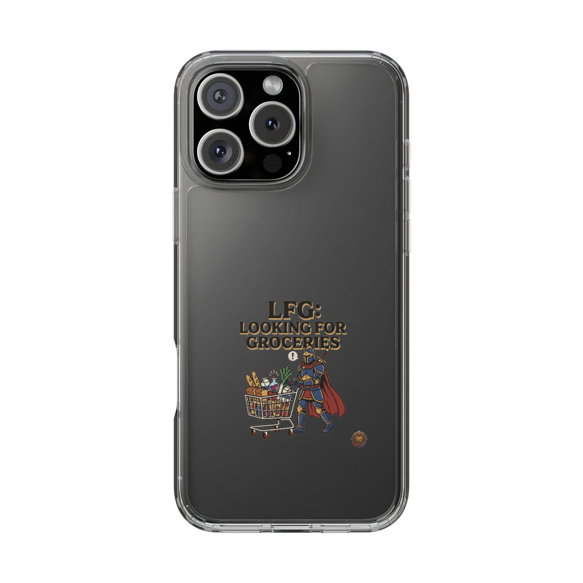 Clear Phone Case — “LFG: Looking For Groceries” Grocery Shopper Design