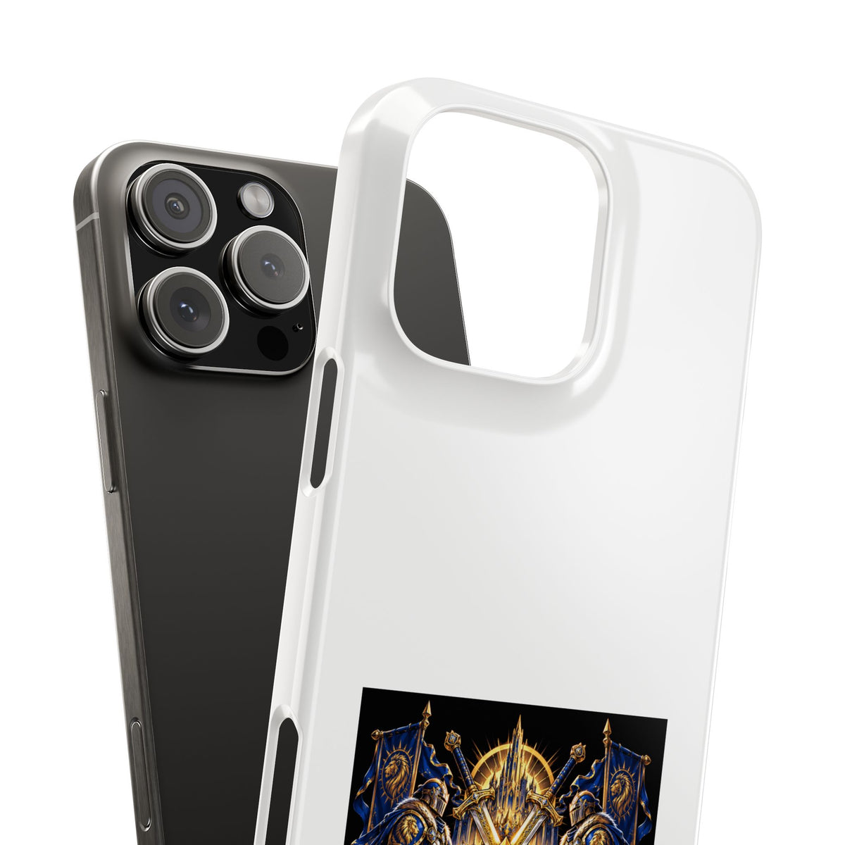 Slim Phone Case — "Sixty Forever" Shield Knight Graphic