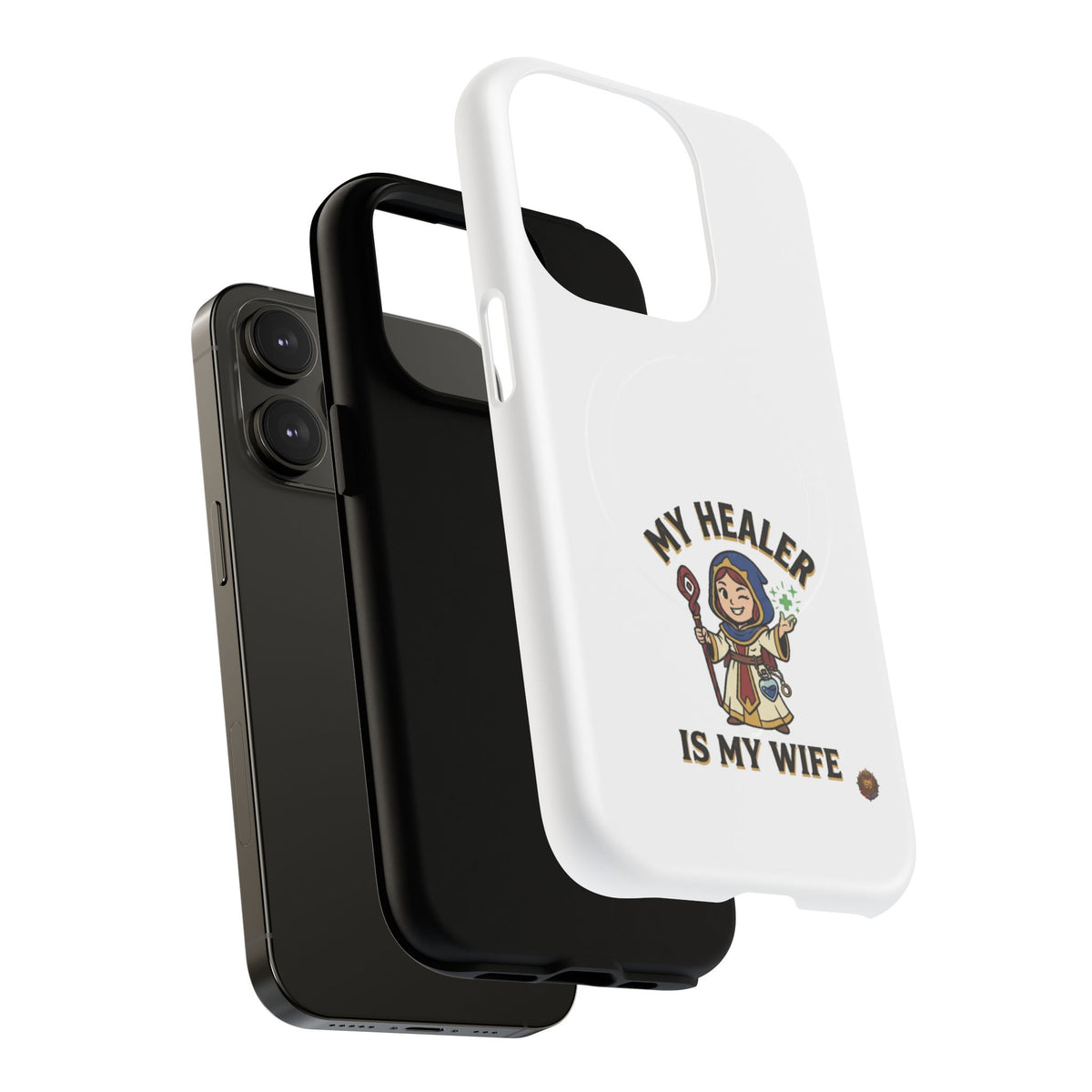 Phone Case — “My Healer Is My Wife” Cute RPG Healer Design, Tough Magnetic Protective Case