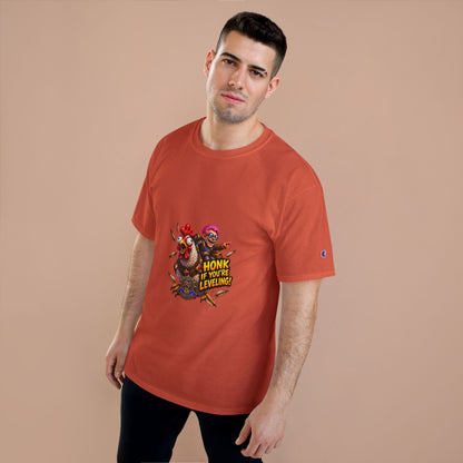Gamer Chicken "Honk If You’re Leveling" T‑Shirt