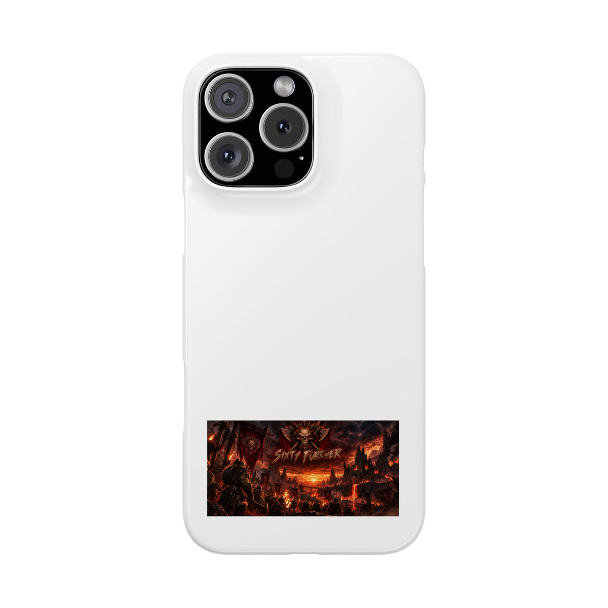 Slim Phone Case — Dark Fantasy Cityscape "Soft Panic" Design
