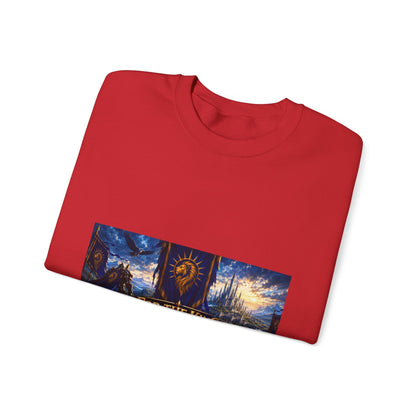For the King Crewneck Sweatshirt – Medieval Fantasy Gaming Design