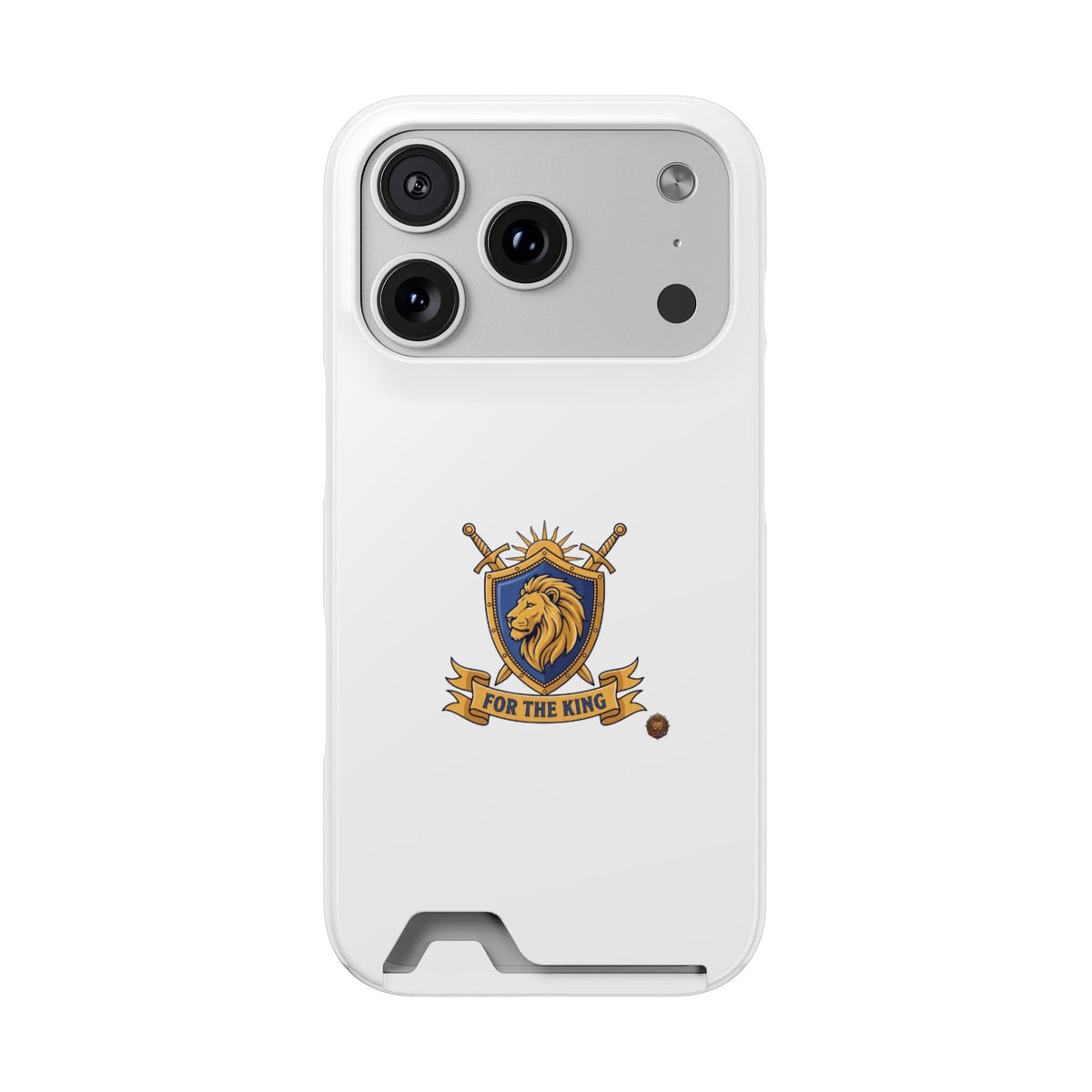 Lion Crest Phone Card Case — 'For The King' Slim Wallet Phone Case
