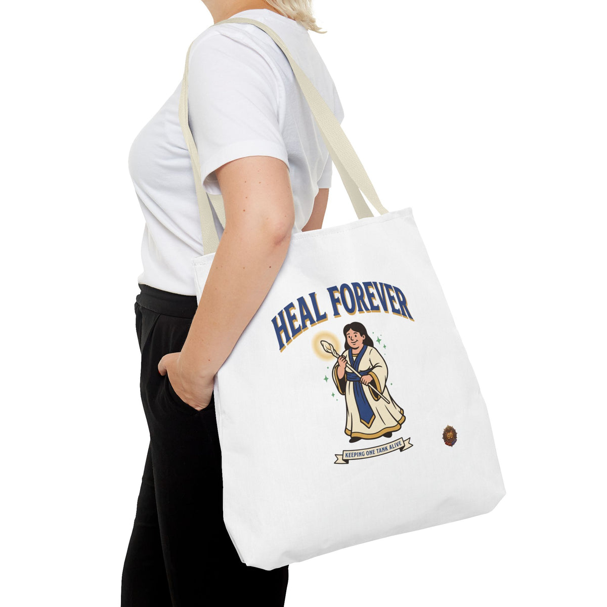 Heal Forever Tote Bag — Cute Cleric RPG Healing Illustration Tote