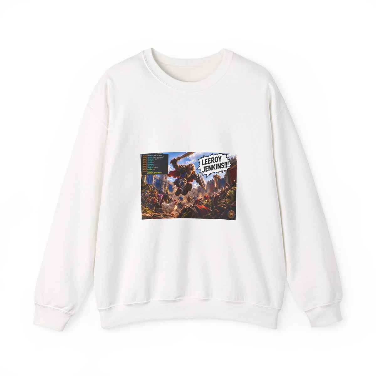 Leeroy Jenkins Crewneck Sweatshirt — Funny Gaming Meme Pullover