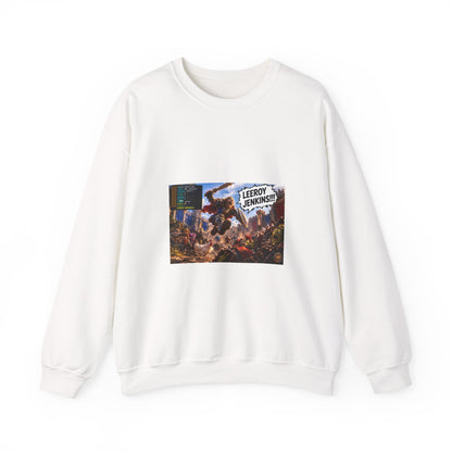 Leeroy Jenkins Crewneck Sweatshirt — Funny Gaming Meme Pullover