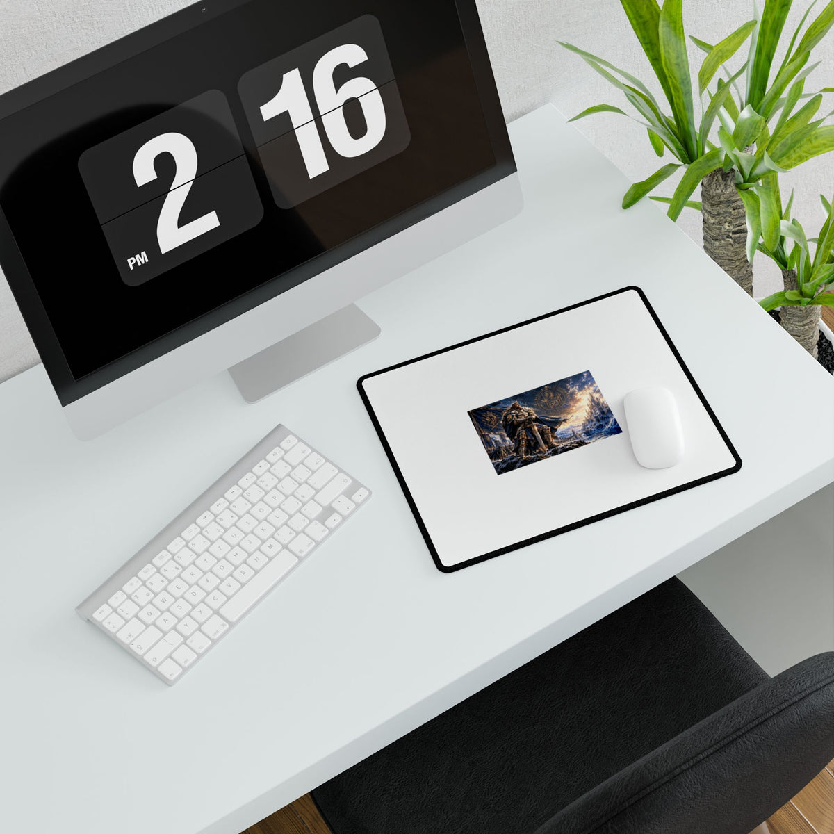 Viking Warrior Desk Mat — Nordic Saga Gaming Mouse Pad