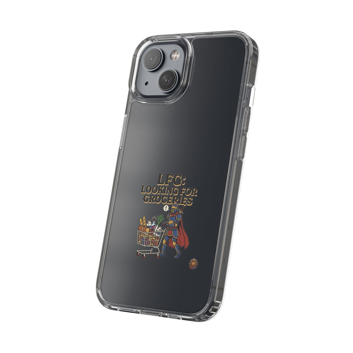 Clear Phone Case — “LFG: Looking For Groceries” Grocery Shopper Design