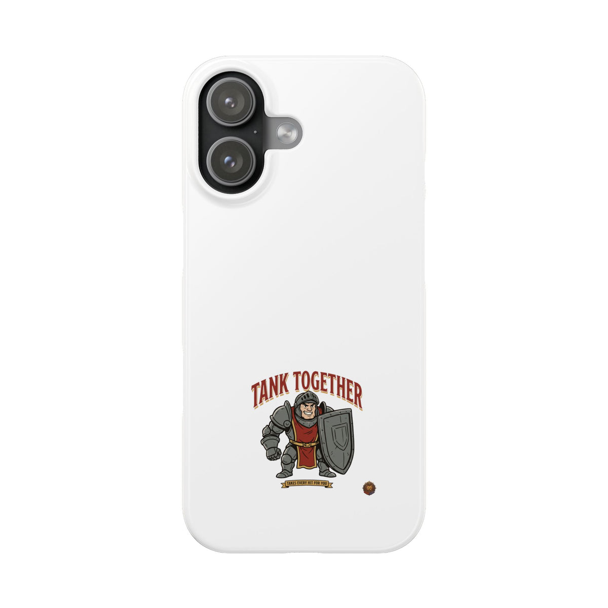 Slim Phone Case — "Tank Together" Medieval Tank Warrior Design
