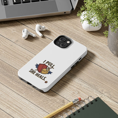 Phone Case — "I Pull, She Heals" RPG Couple Gaming Protective Case