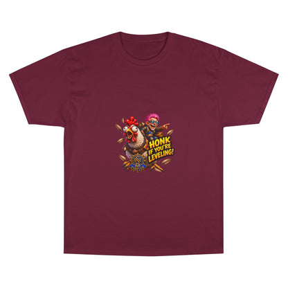 Gamer Chicken "Honk If You’re Leveling" T‑Shirt