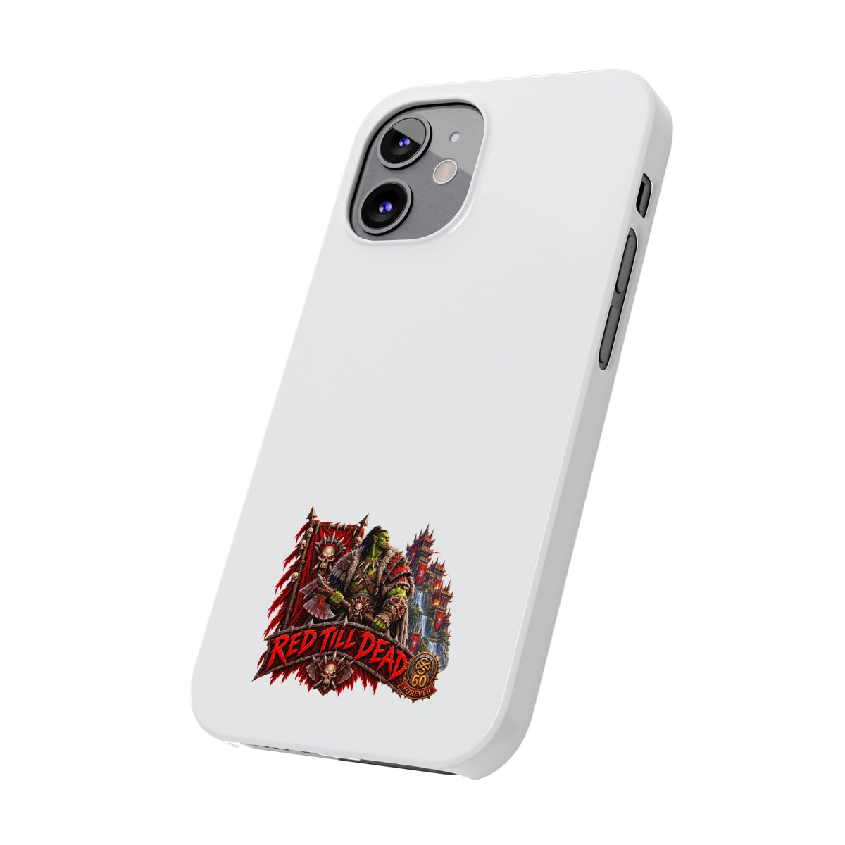 Slim Phone Case — “Red Till Dead” Vintage Horror Graphic