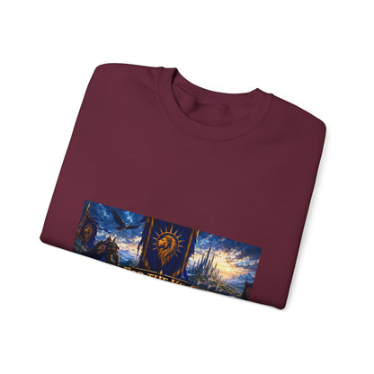 For the King Crewneck Sweatshirt – Medieval Fantasy Gaming Design