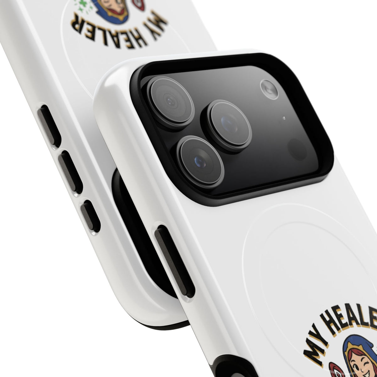 Phone Case — “My Healer Is My Wife” Cute RPG Healer Design, Tough Magnetic Protective Case
