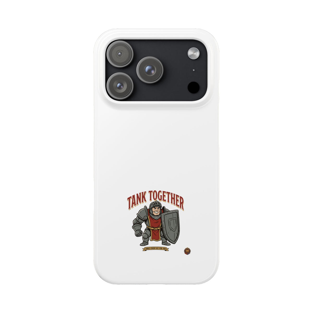 Slim Phone Case — "Tank Together" Medieval Tank Warrior Design
