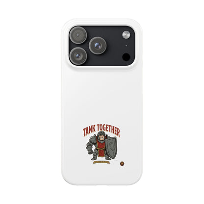 Slim Phone Case — "Tank Together" Medieval Tank Warrior Design