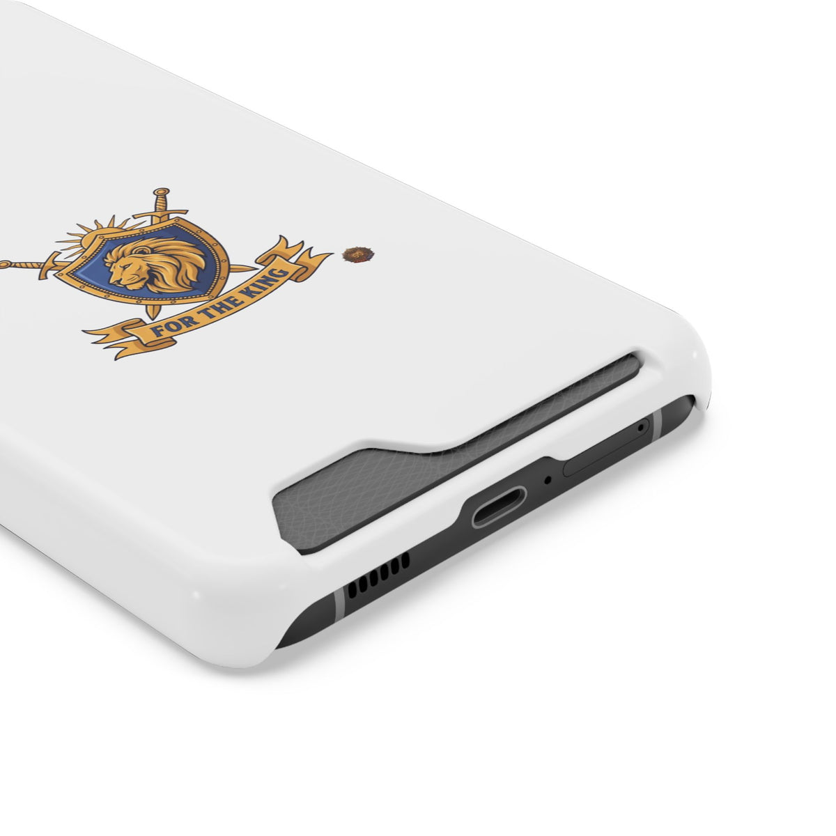 Lion Crest Phone Card Case — 'For The King' Slim Wallet Phone Case