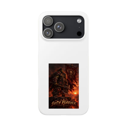 Slim Phone Case — Dark Viking Warrior 'Sixty Forever' Graphic