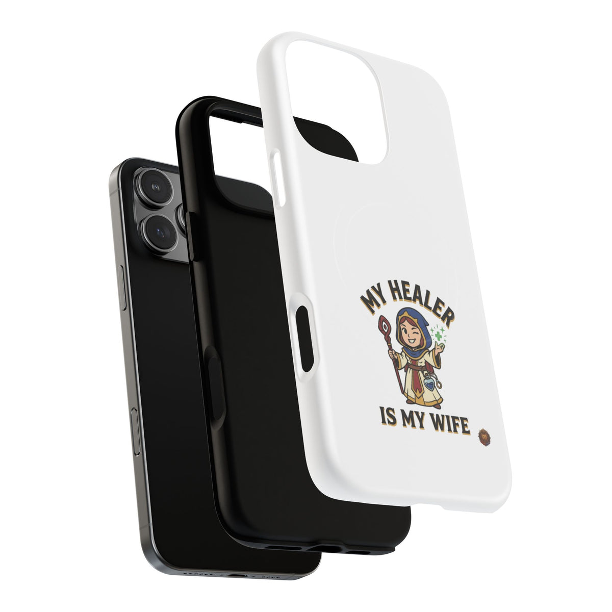 Phone Case — “My Healer Is My Wife” Cute RPG Healer Design, Tough Magnetic Protective Case