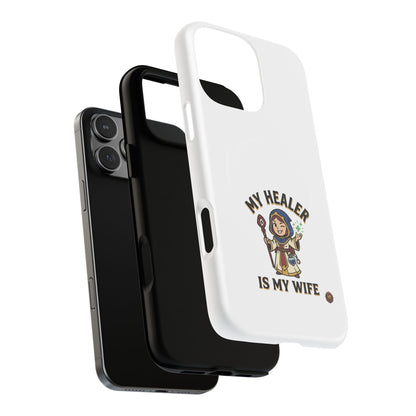 Phone Case — “My Healer Is My Wife” Cute RPG Healer Design, Tough Magnetic Protective Case