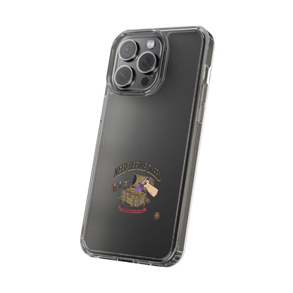 Clear Phone Case — "Need Before Greed" Treasure Chest Design
