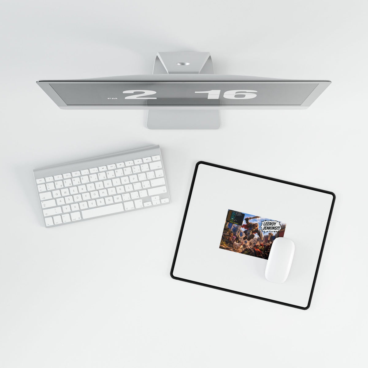 Gaming Desk Mat — "Leeroy Jenkins!!" Battle Raid Mousepad