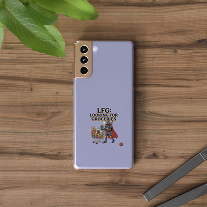 Clear Phone Case — “LFG: Looking For Groceries” Grocery Shopper Design