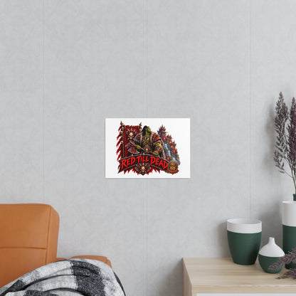 Red Till Dead Orc Warrior Poster
