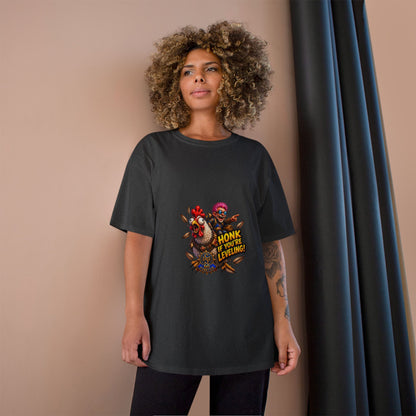 Gamer Chicken "Honk If You’re Leveling" T‑Shirt