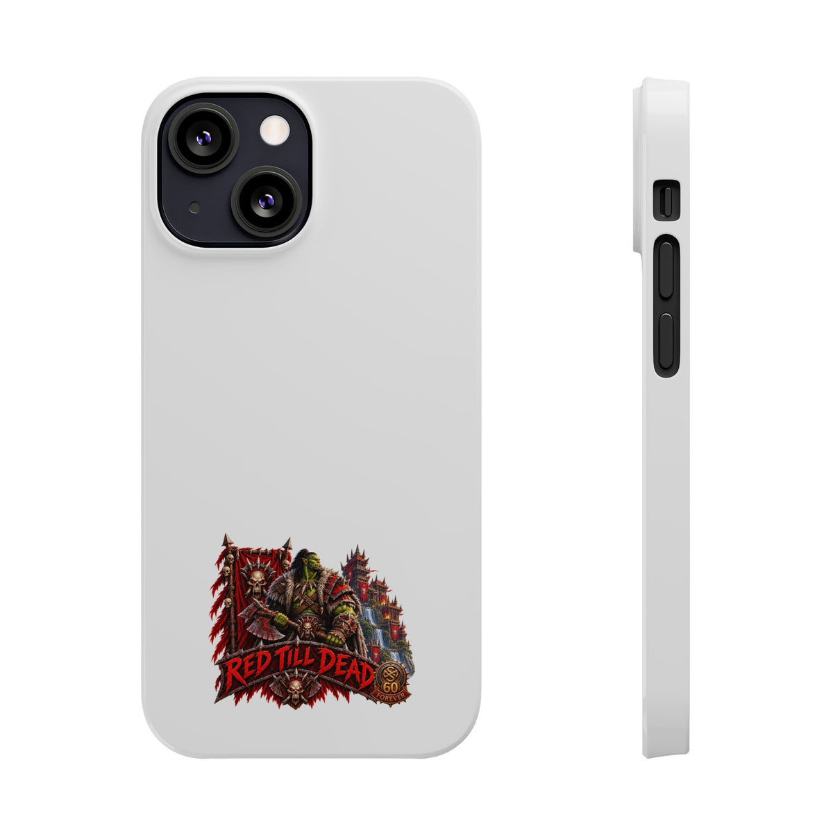 Slim Phone Case — “Red Till Dead” Vintage Horror Graphic