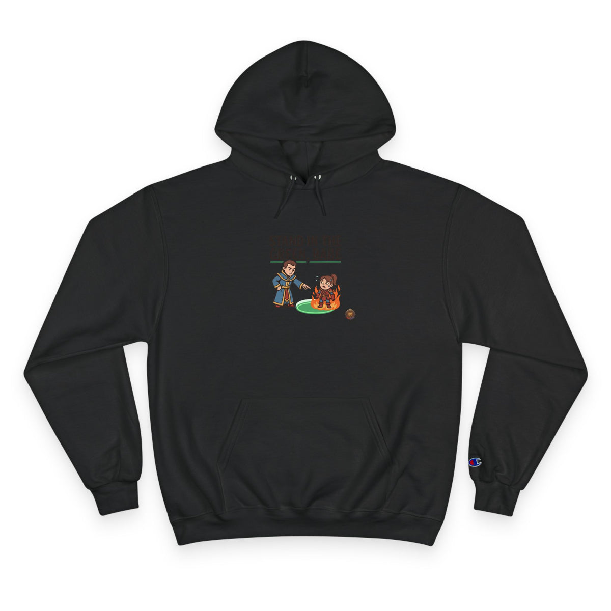 Champion Hoodie — "Stand in the Green, Babe" Golf Graphic Hoodie