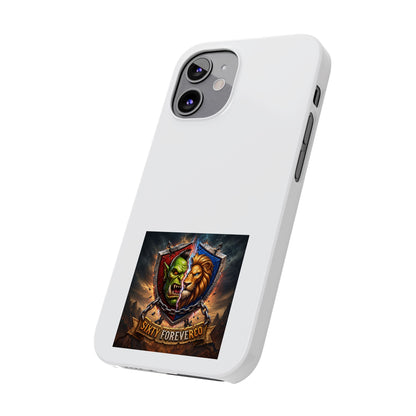 Slim Phone Case — Fantasy Shield Orc & Lion Crest "Sixty Forever"