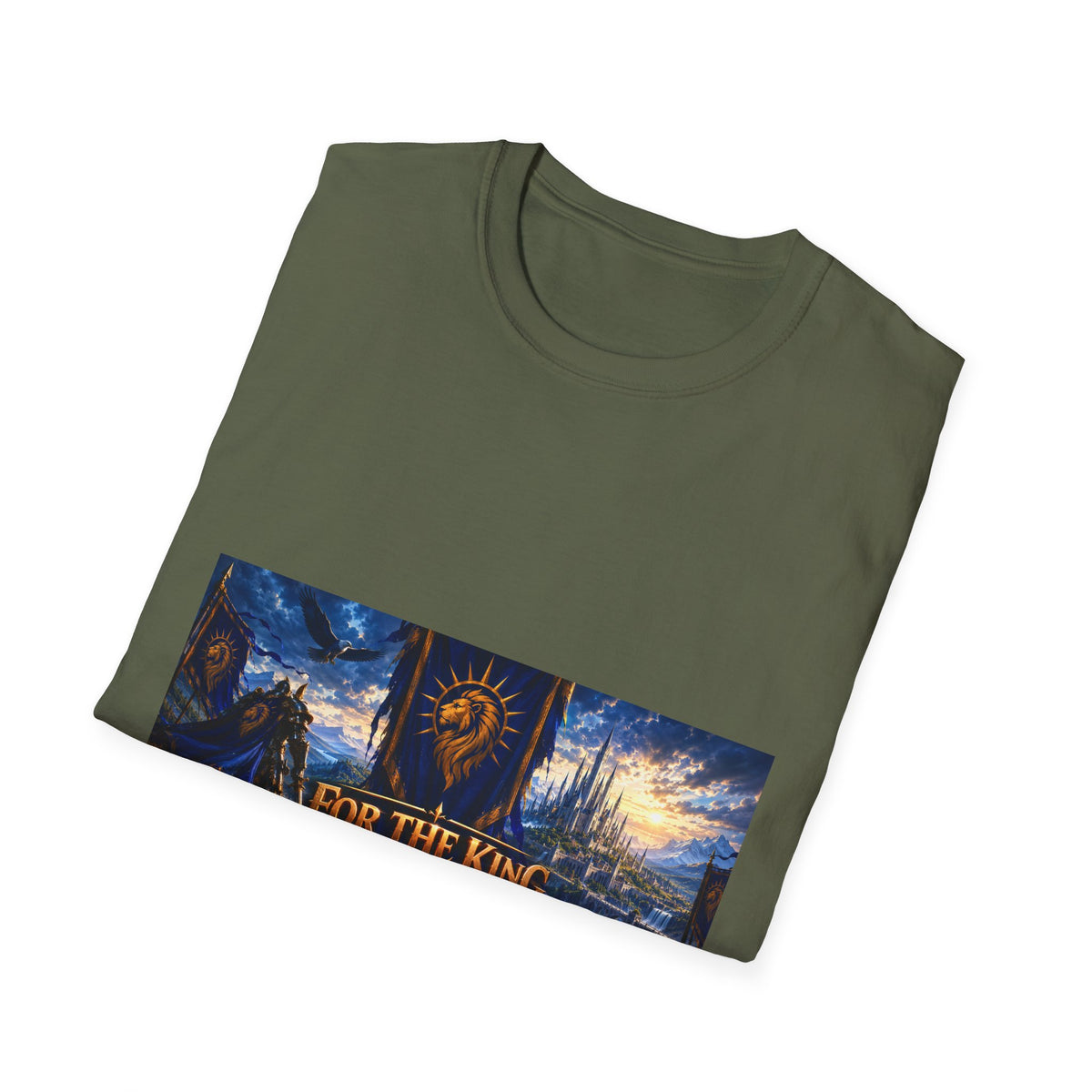 For The King Banner T-Shirt — Fantasy Banner Gaming Tee