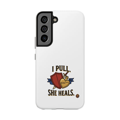 Phone Case — "I Pull, She Heals" RPG Couple Gaming Protective Case
