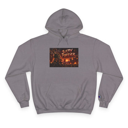 Champion Hoodie — 'Sixty Forever' Retro Horror Graphic Hoodie