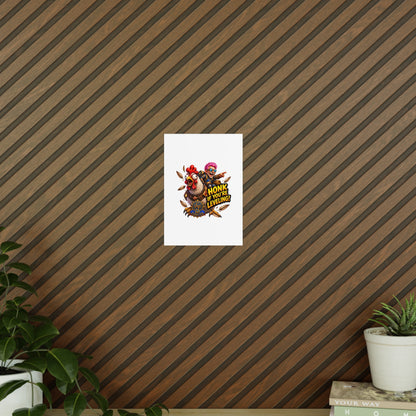 Honk If You're Leveling! Photopaper Poster – Gamer Chicken Art Print