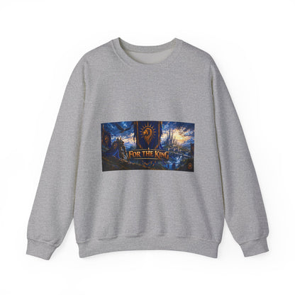 For the King Crewneck Sweatshirt – Medieval Fantasy Gaming Design