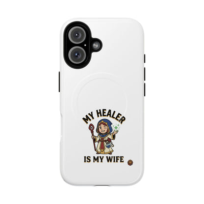 Phone Case — “My Healer Is My Wife” Cute RPG Healer Design, Tough Magnetic Protective Case