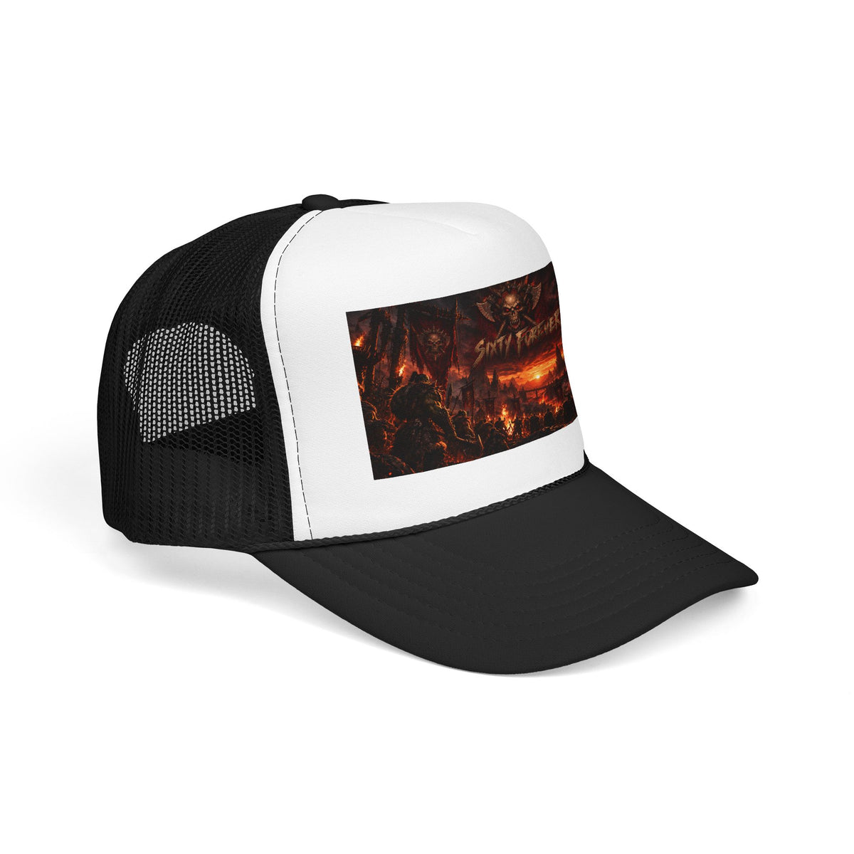 Foam Trucker Hat — Dark Fantasy 'Satanic' Apocalypse Graphic Cap