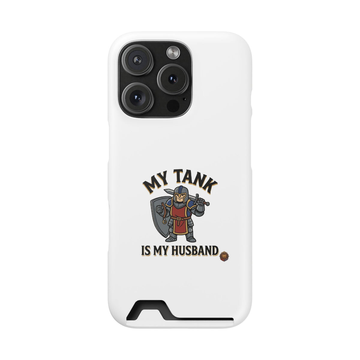 Phone Case with Card Holder — "My Tank Is My Husband" Gamer Military Wallet Case