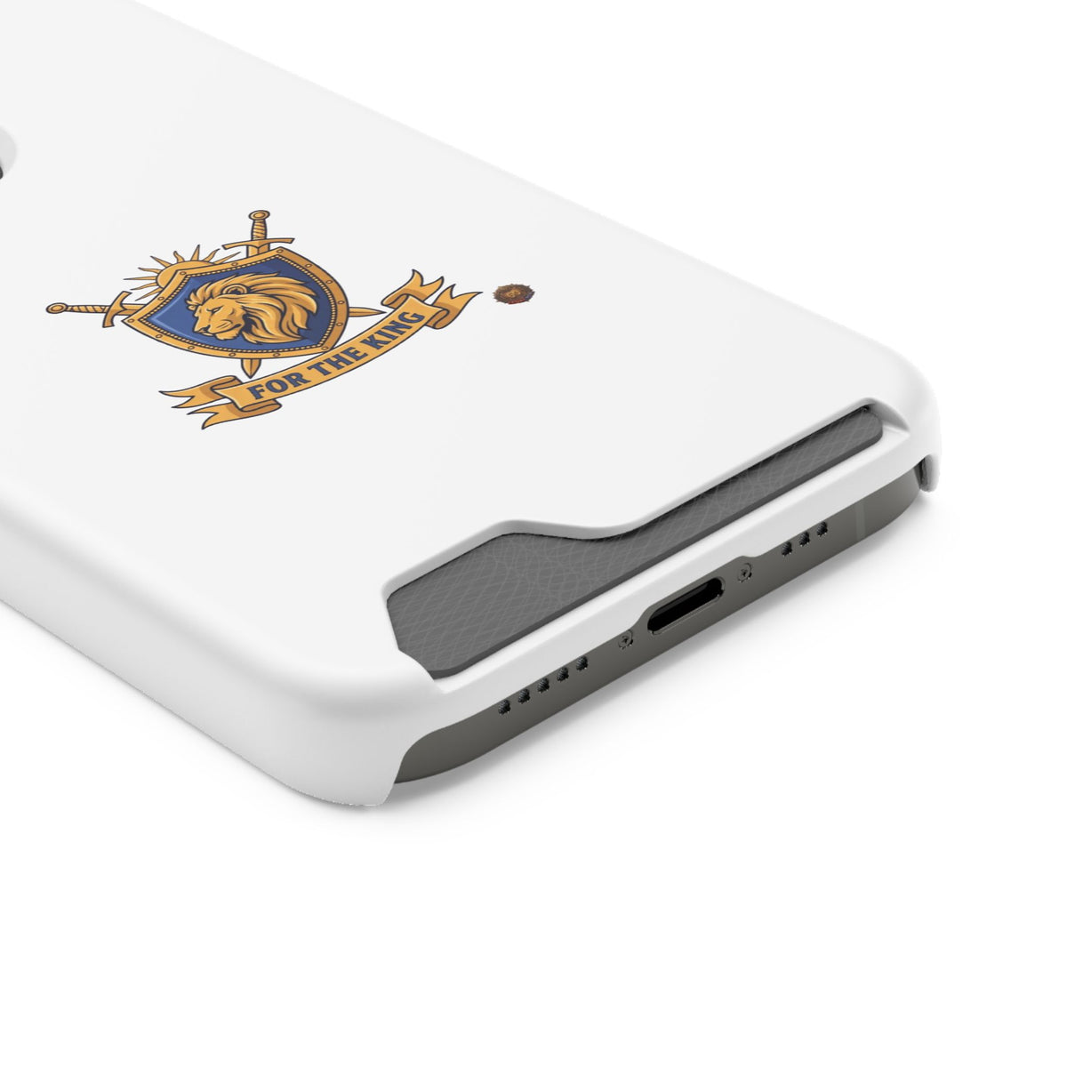 Lion Crest Phone Card Case — 'For The King' Slim Wallet Phone Case