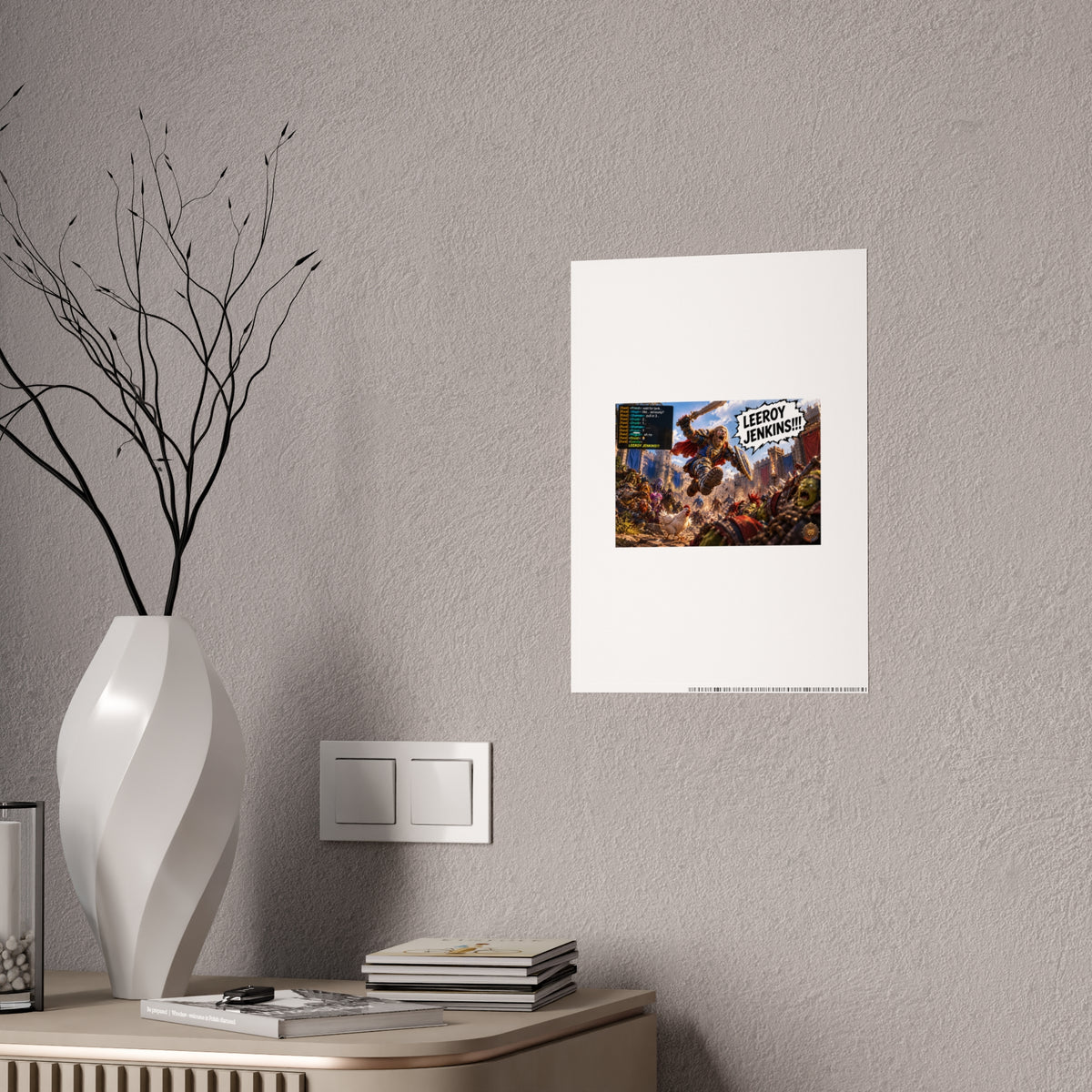 Gloss Poster — 'Leeroy Jenkins' Fantasy Gaming Print