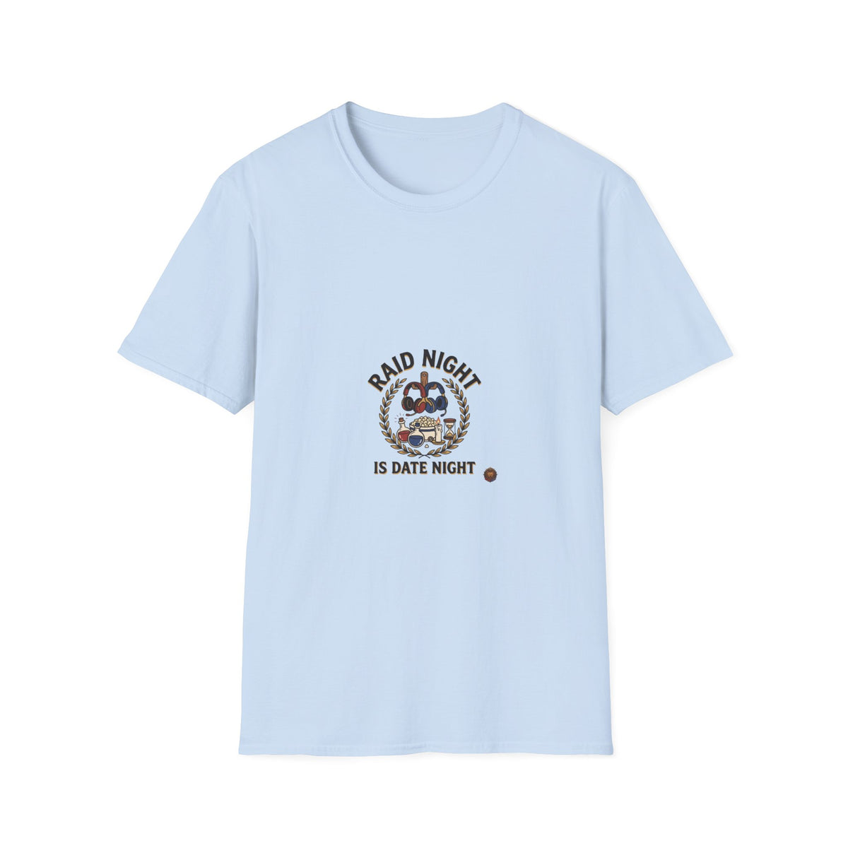 Raid Night Is Date Night T-Shirt — Military Skull Crest Graphic Tee