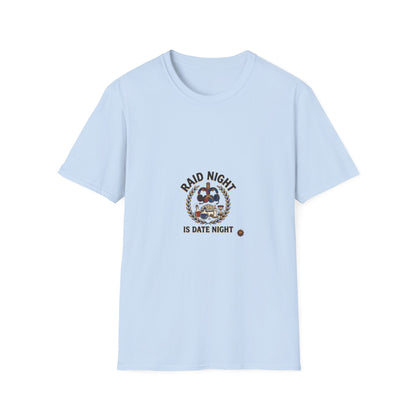 Raid Night Is Date Night T-Shirt — Military Skull Crest Graphic Tee