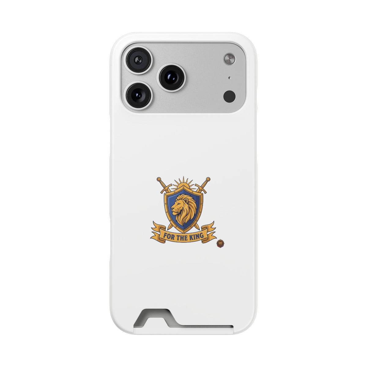 Lion Crest Phone Card Case — 'For The King' Slim Wallet Phone Case