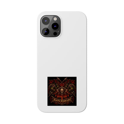 Slim Phone Case — 'Sixty Forever' Gothic Skull & Wings Design