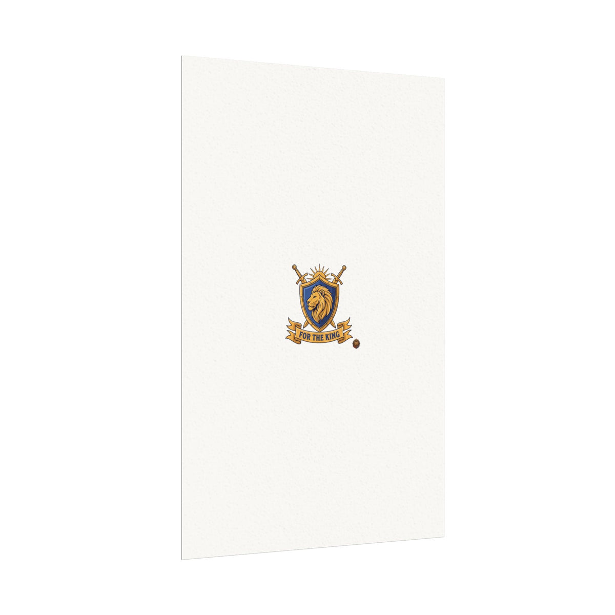 Lion Crest Watercolor Poster — 'Bow to the King' Matte Art Print