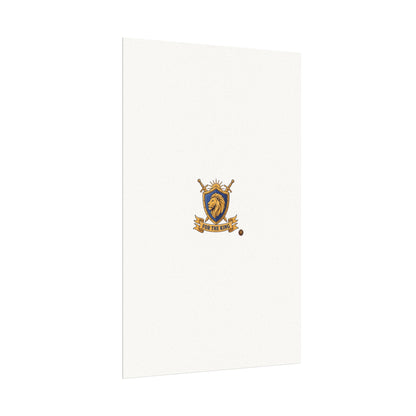 Lion Crest Watercolor Poster — 'Bow to the King' Matte Art Print